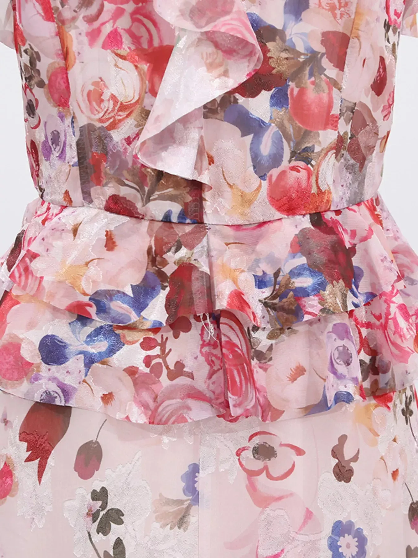 Floral Print Ruffled Maxi Dress sold by Gigi Laurent product image thumbnail 4