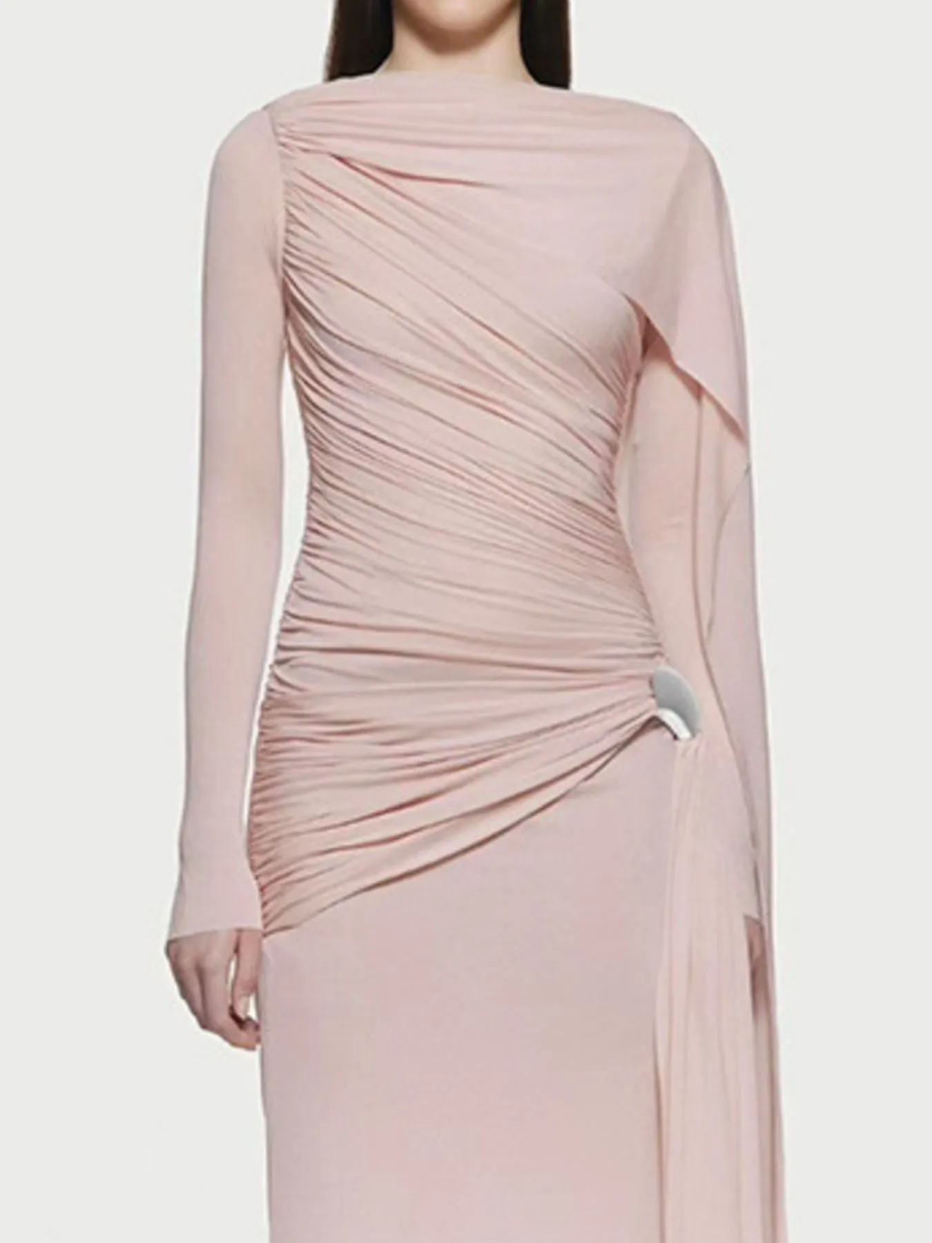 Ruched Draped Long Sleeve Maxi Dress sold by Gigi Laurent product image thumbnail 5