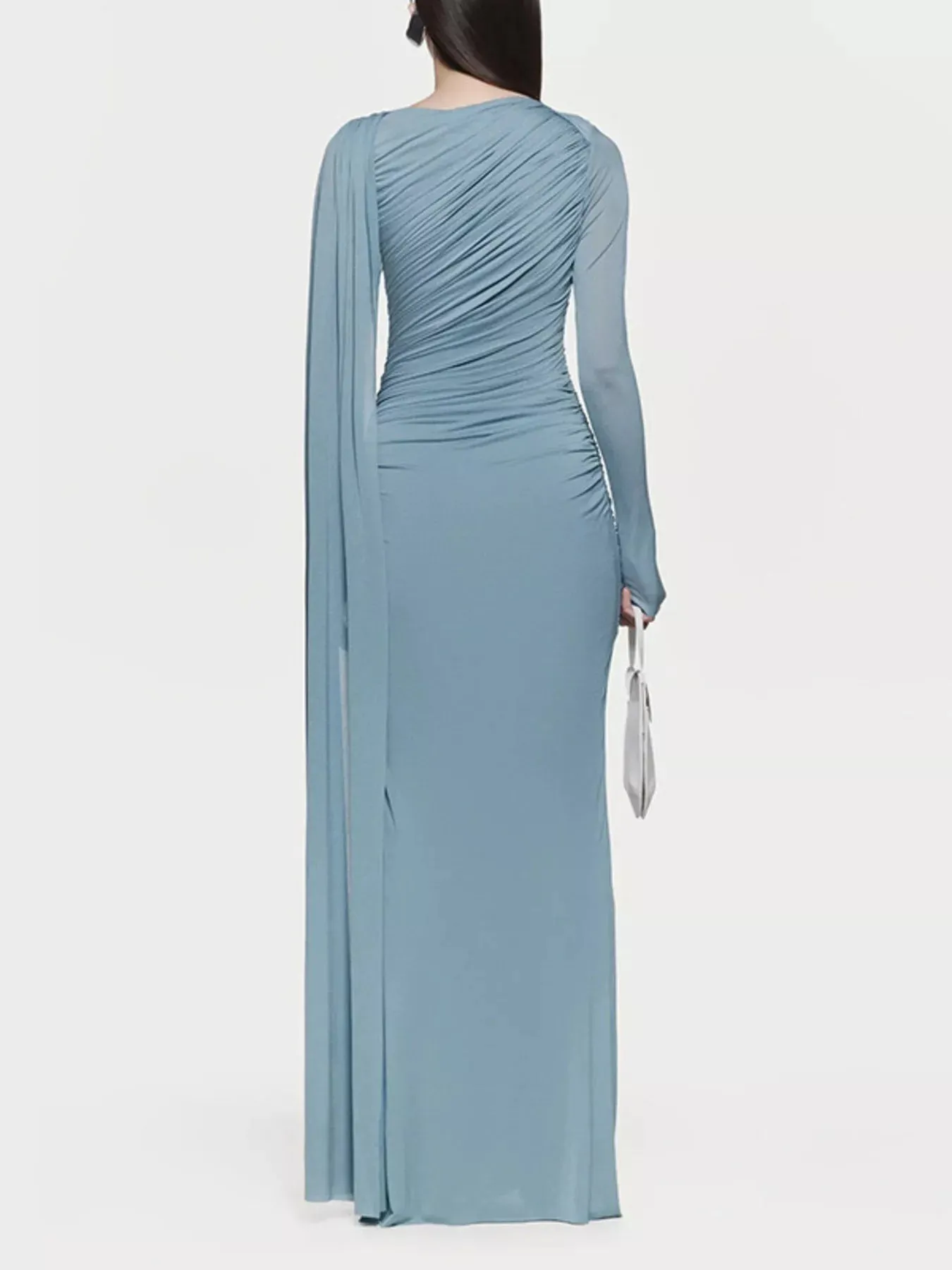 Ruched Draped Long Sleeve Maxi Dress sold by Gigi Laurent product image thumbnail 2