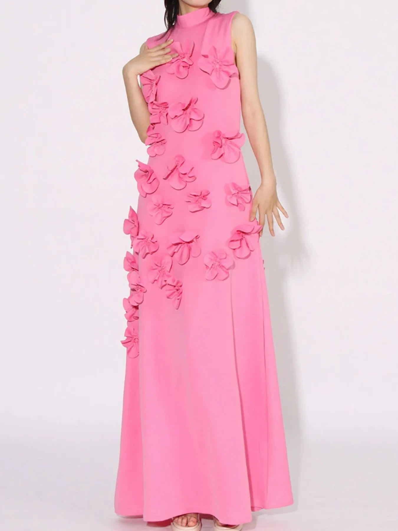 Floral Applique Sleeveless Maxi Dress sold by Gigi Laurent product image thumbnail 2