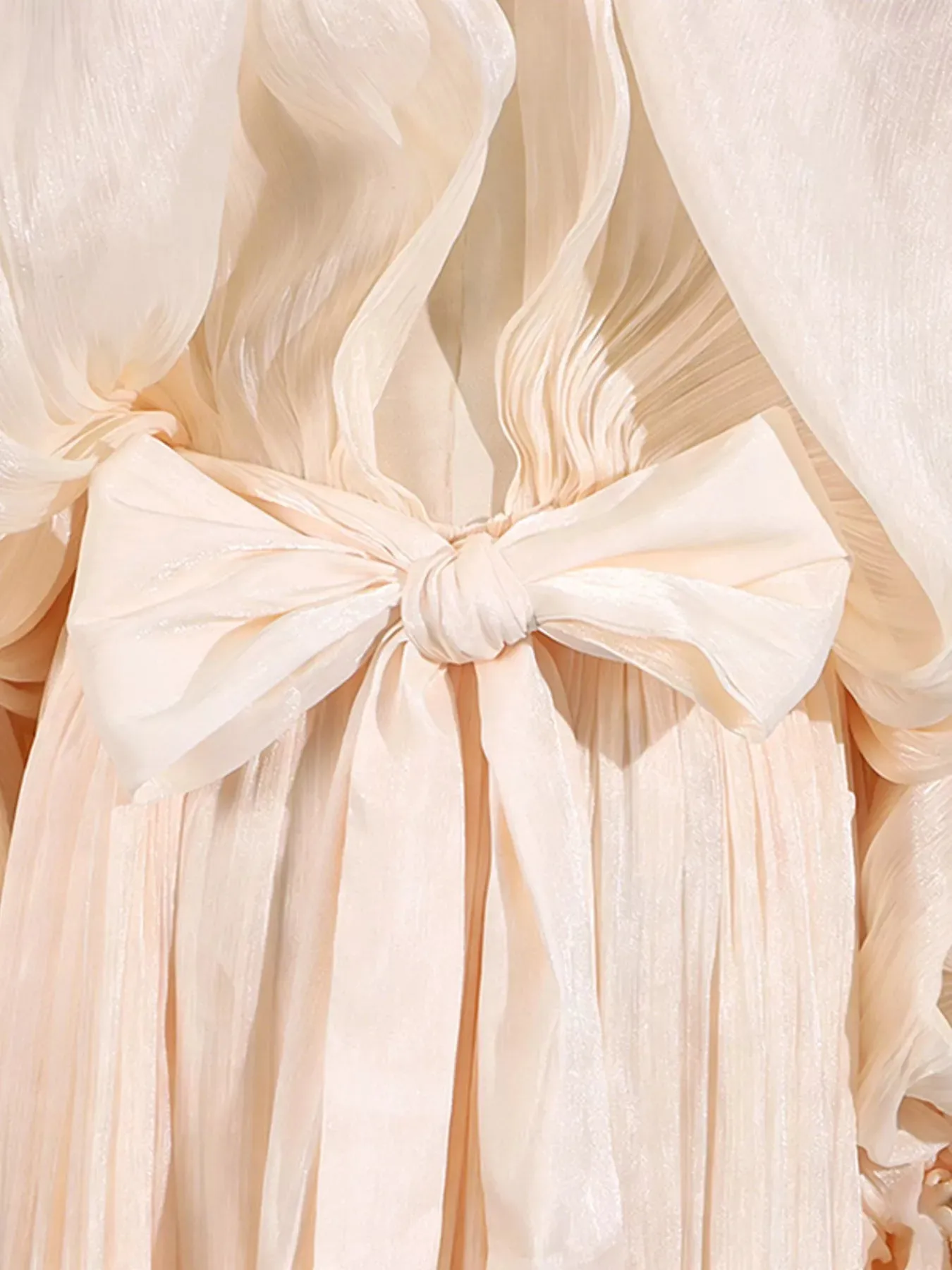 Tie Front Balloon Sleeve Midi Dress sold by Gigi Laurent product image thumbnail 4