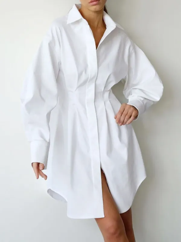 Button Up Long Sleeve Shirt Dress sold by Gigi Laurent