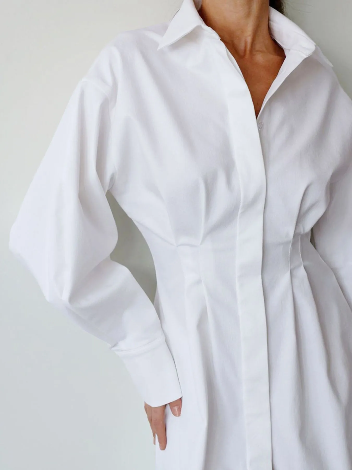 Button Up Long Sleeve Shirt Dress sold by Gigi Laurent product image thumbnail 3