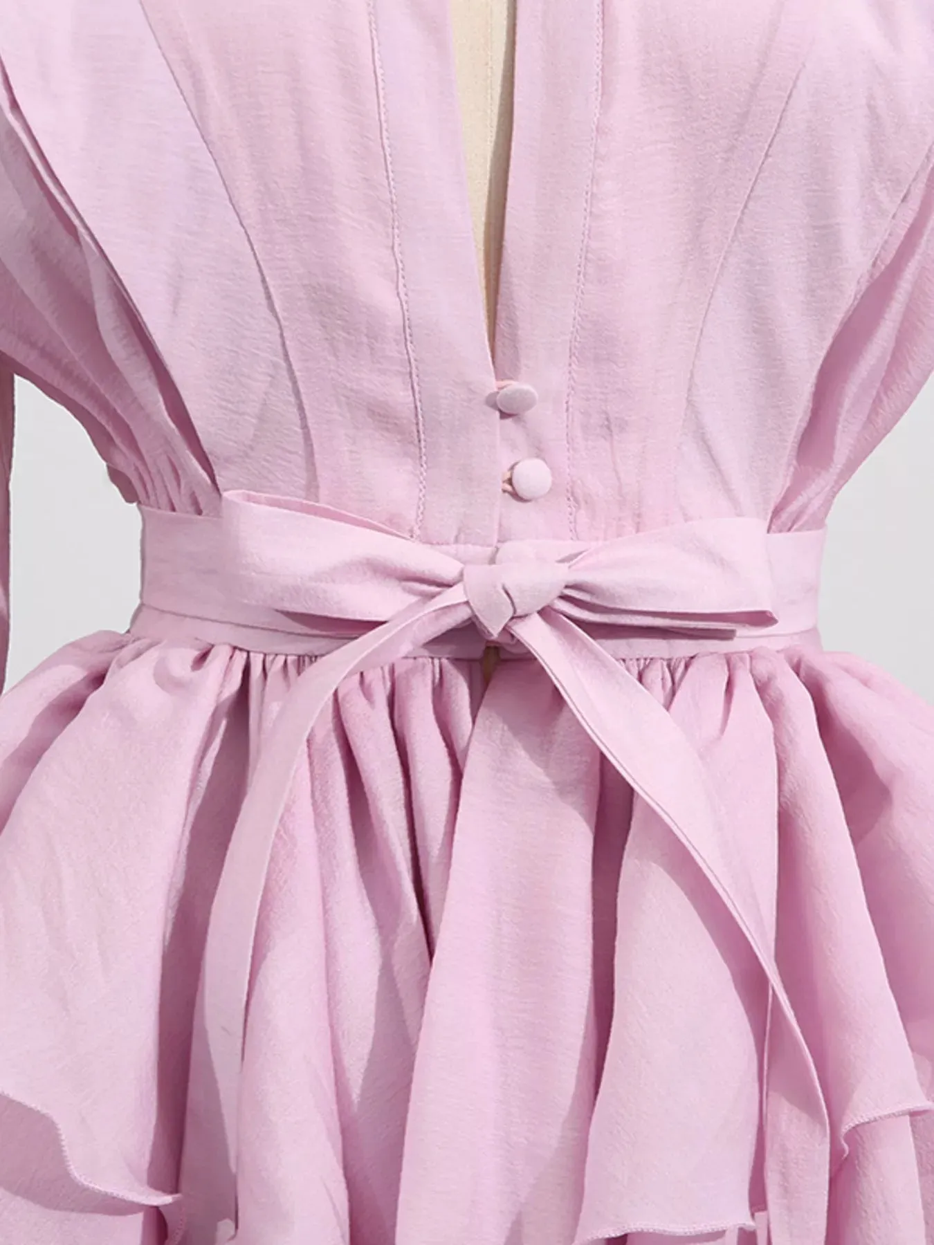 Ruffled Long Sleeve Mini Dress sold by Gigi Laurent product image thumbnail 2