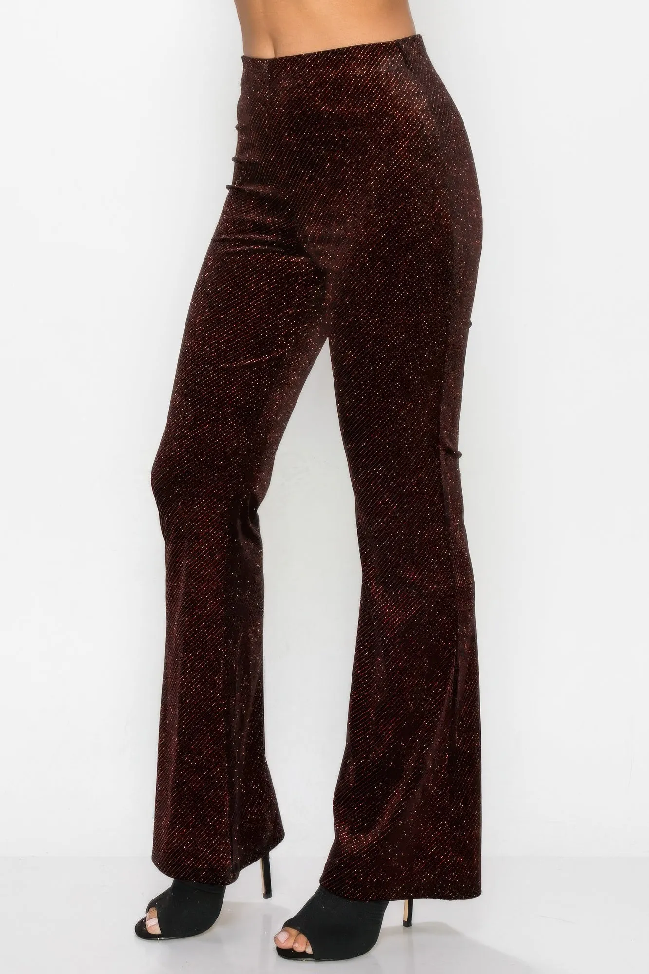 Glittery Flare High-rise Elastic Pants sold by Gigi Laurent product image thumbnail 3
