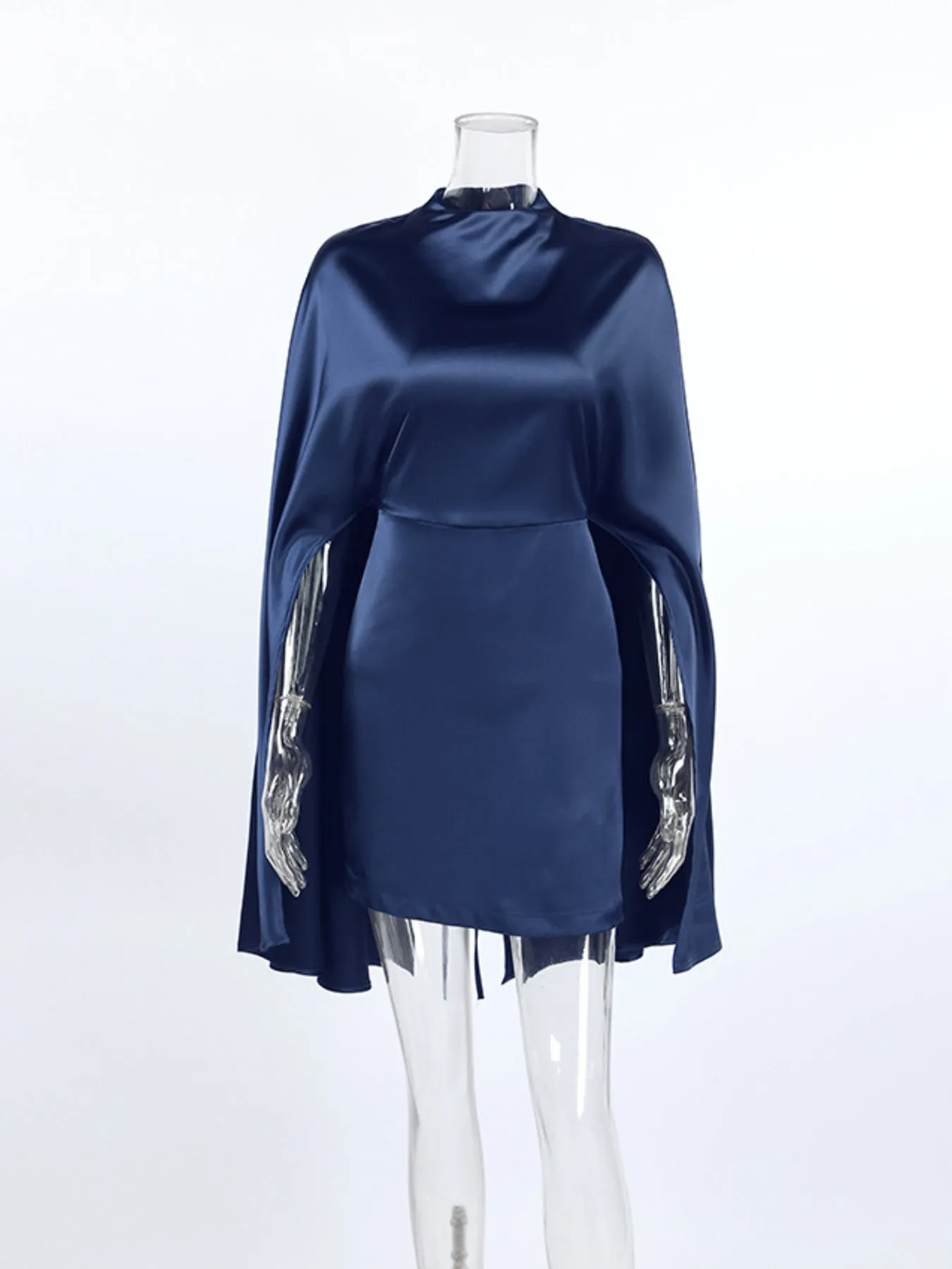 Mock Neck Cape Sleeve Mini Dress sold by Gigi Laurent product image thumbnail 3