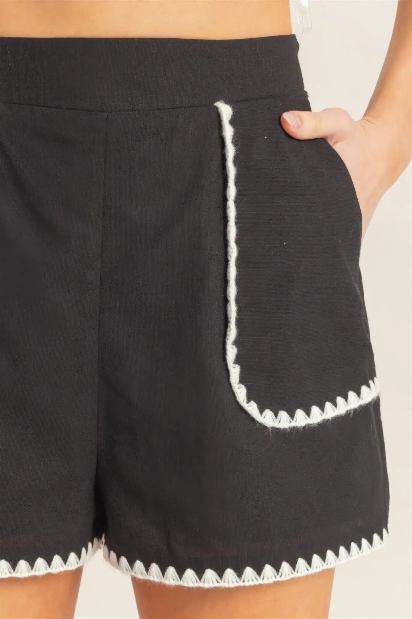 Scallop Trim High-waisted Shorts sold by Gigi Laurent product image thumbnail 3