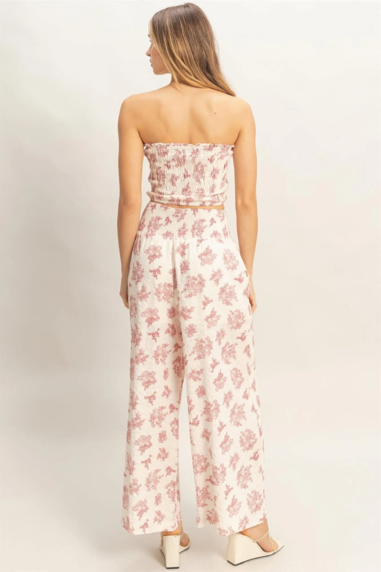 Smocked Tube Top & Wide-leg Pants Set sold by Gigi Laurent product image thumbnail 5