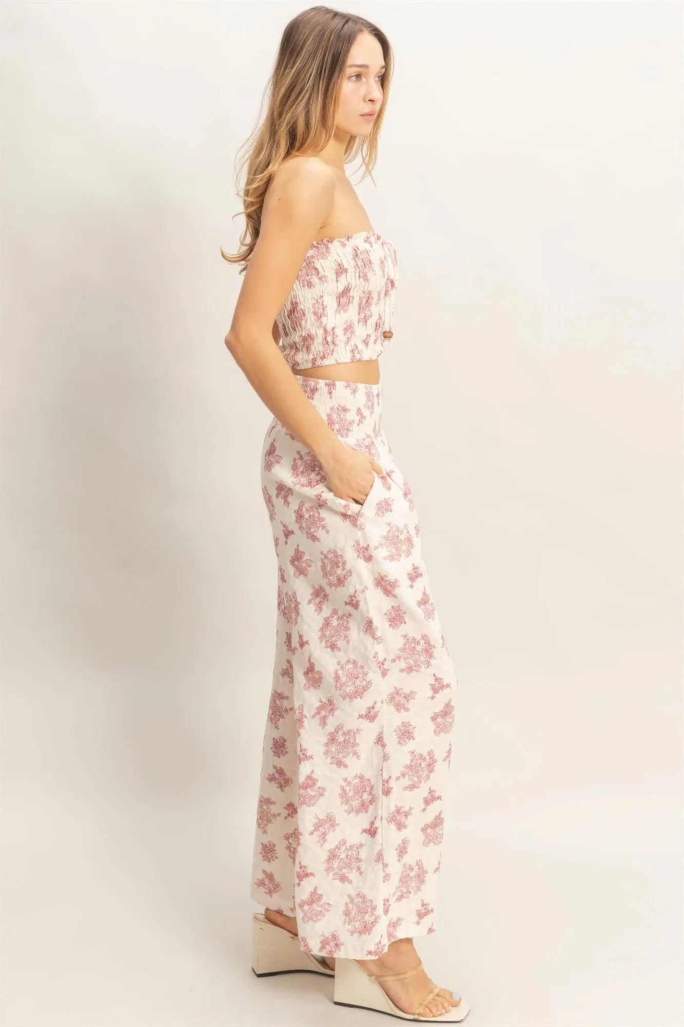 Smocked Tube Top & Wide-leg Pants Set sold by Gigi Laurent product image thumbnail 2