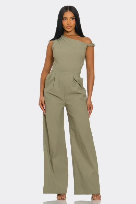 Chic Poise One-shoulder Jumpsuit made by Gigi Laurent