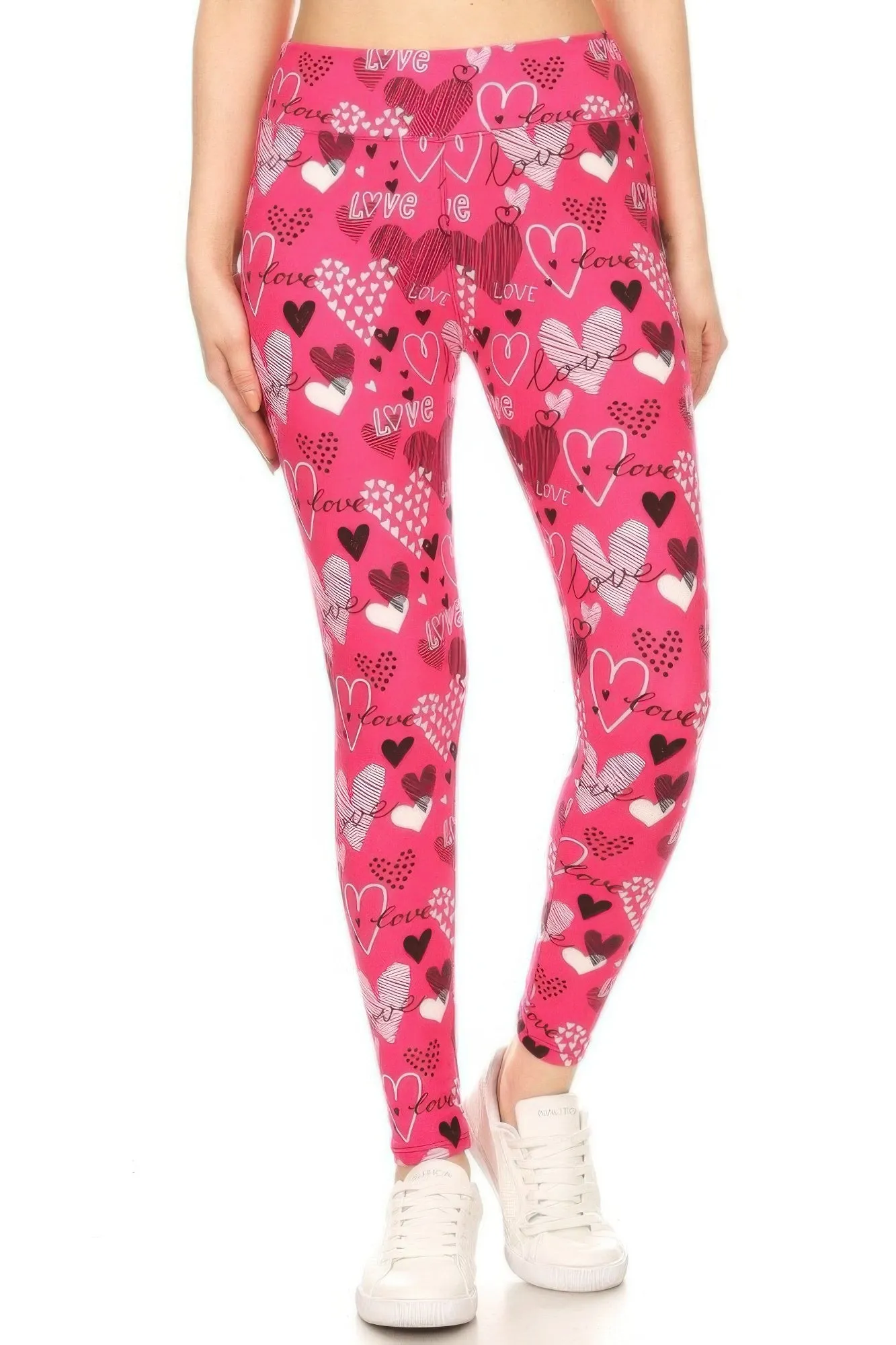 Heart Prints Printed, High Waisted Leggings sold by Gigi Laurent