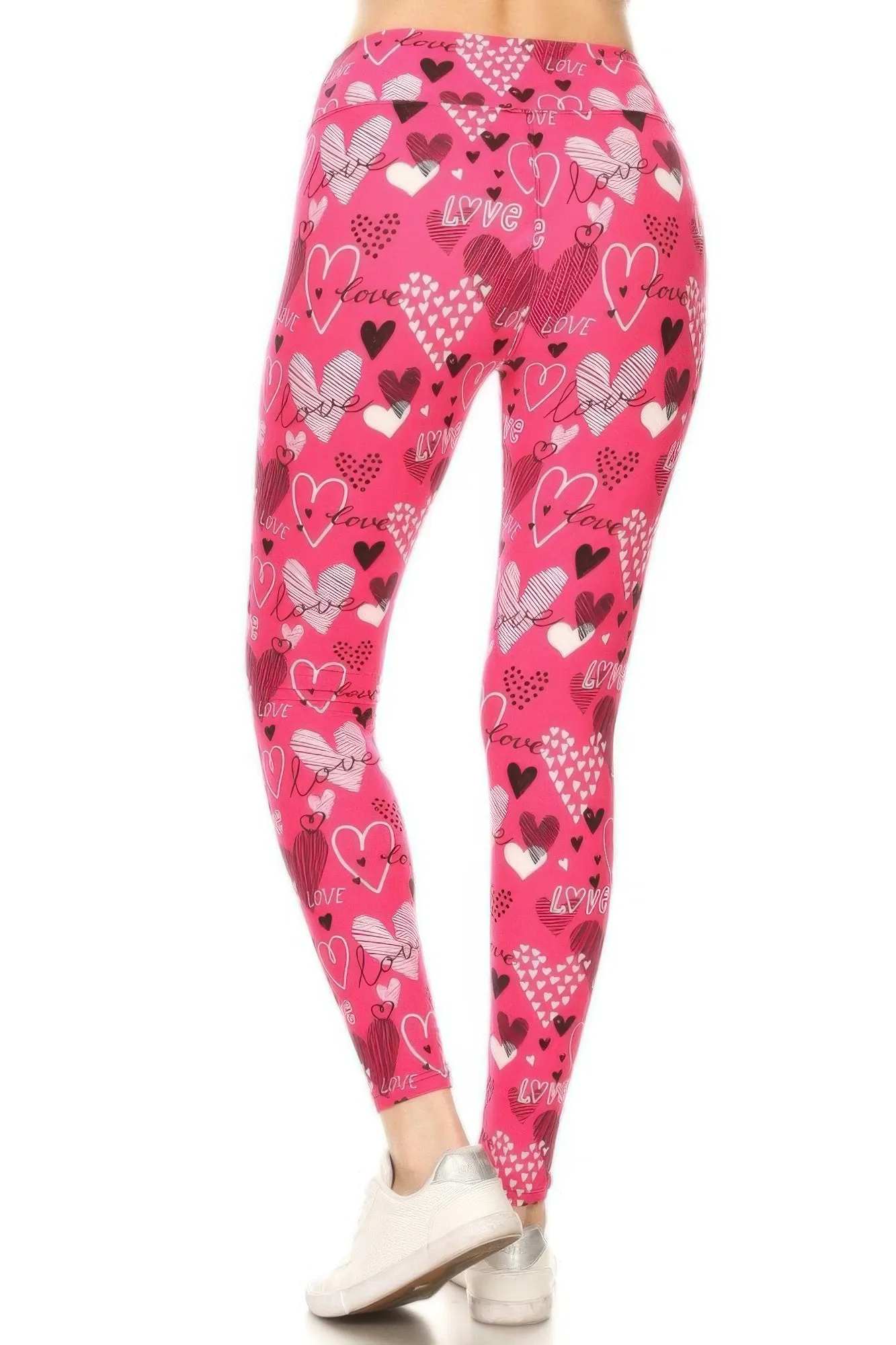 Heart Prints Printed, High Waisted Leggings sold by Gigi Laurent product image thumbnail 3