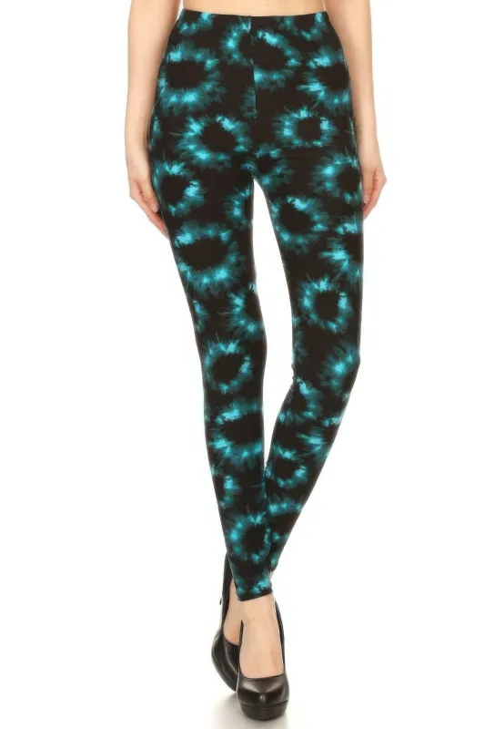 Tie Dye Rinted, Full Length, High Waisted Leggings made by Gigi Laurent
