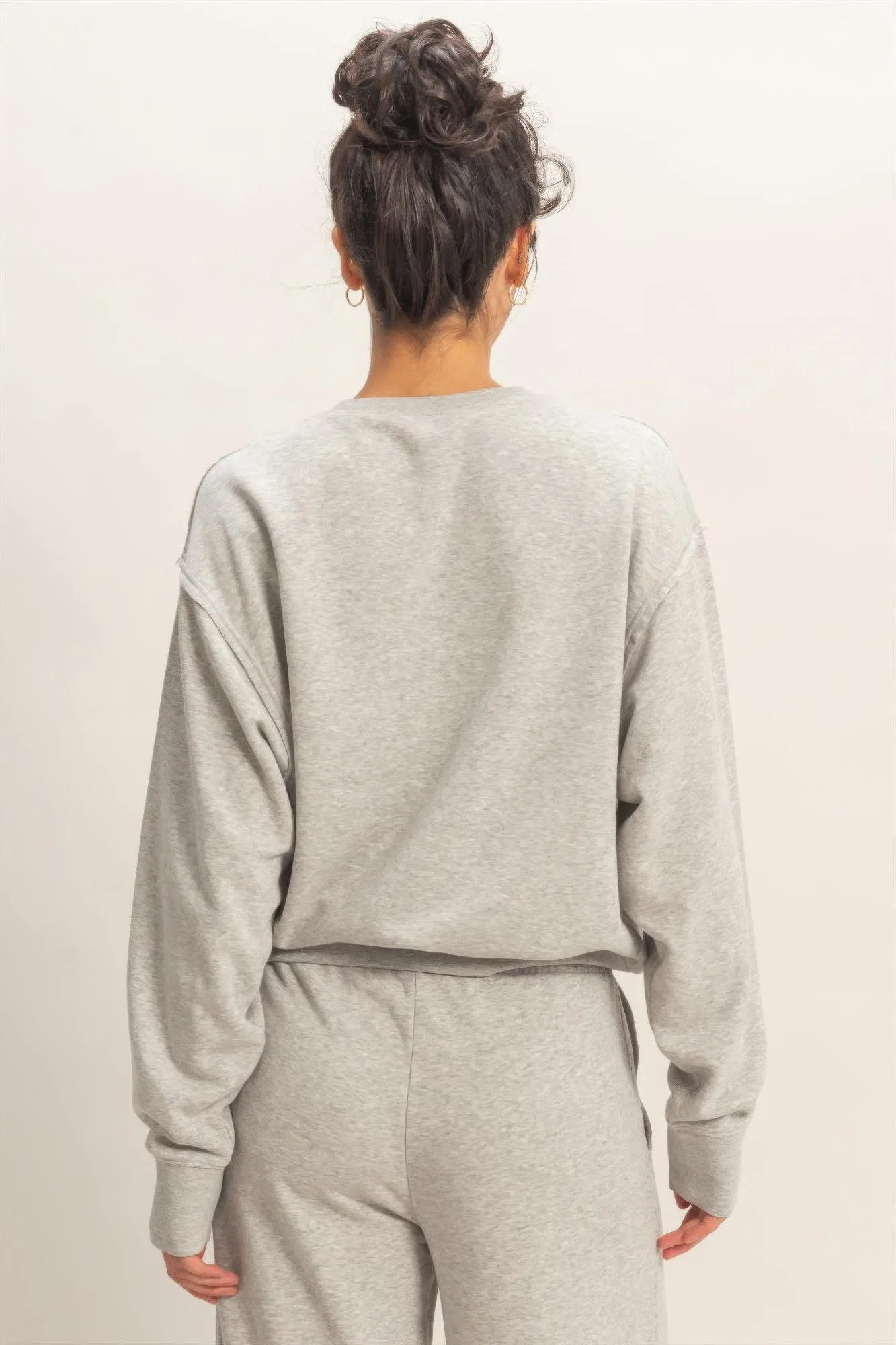 Raw Edge Detail Burnout Sweatshirt sold by Gigi Laurent product image thumbnail 5