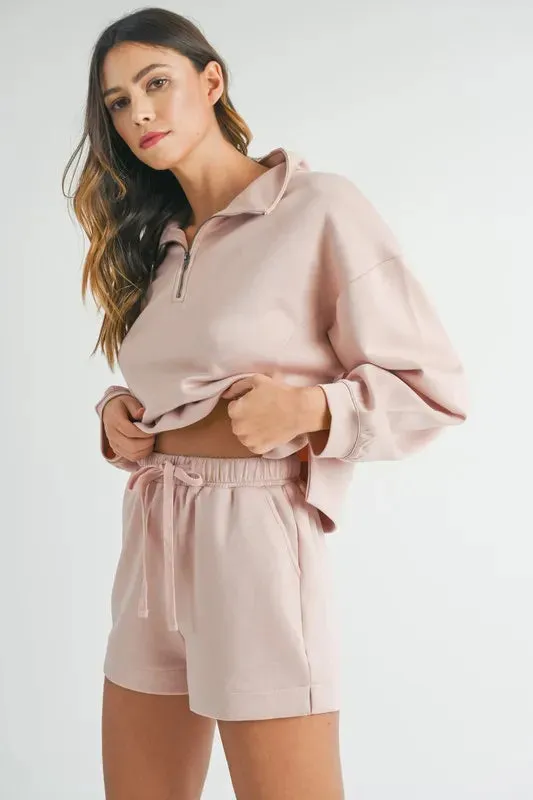 MABLE Half Zip Sweatshirt and Shorts Set sold by Gigi Laurent product image thumbnail 3