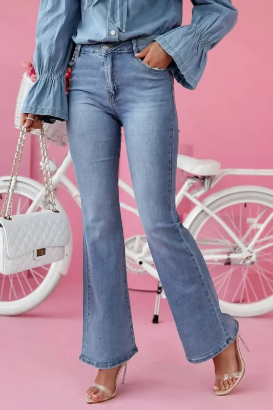 Bootcut Jeans with Pockets made by Trendsi