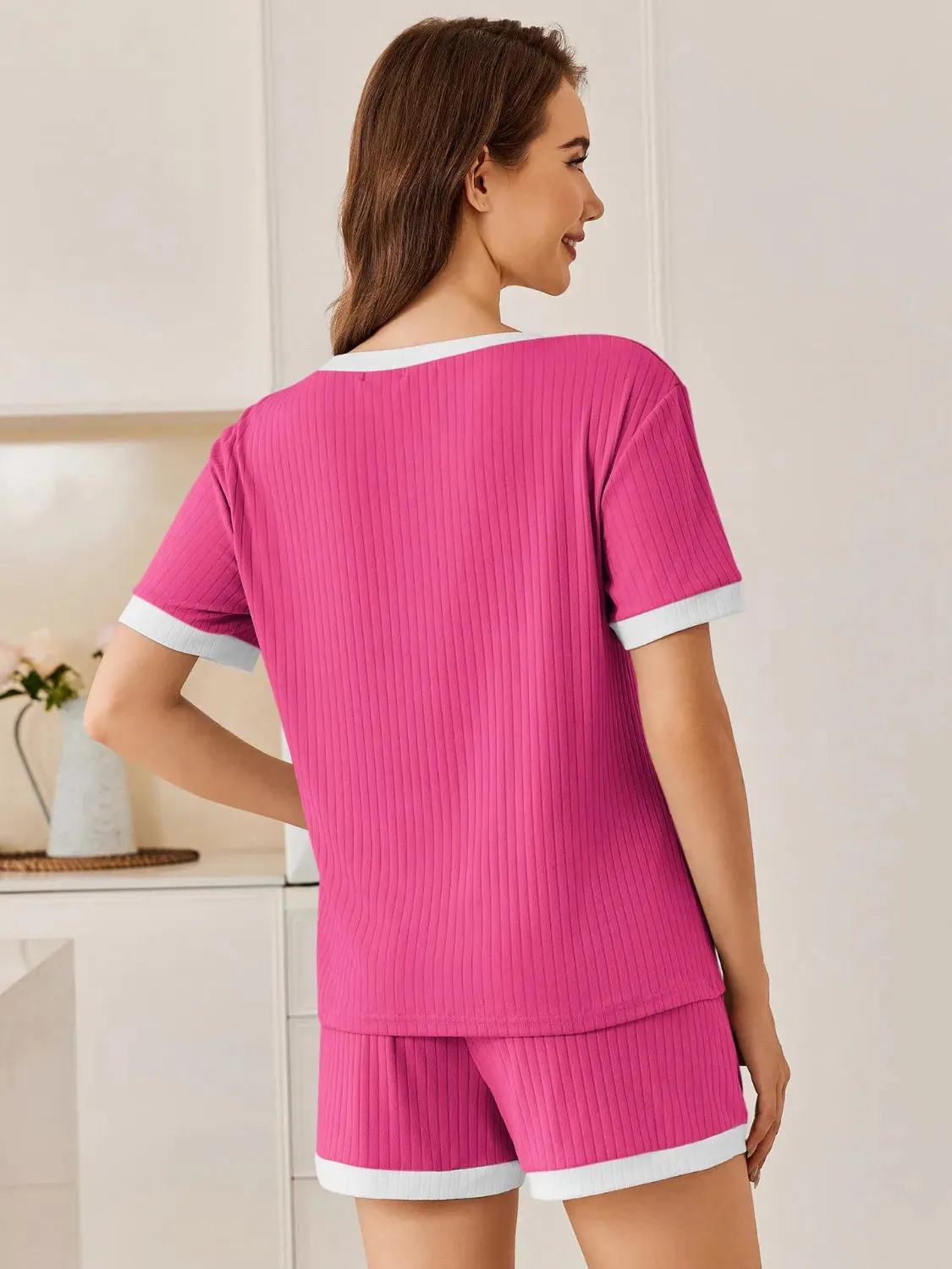 Ribbed Round Neck Top and Shorts Set sold by Gigi Laurent product image thumbnail 4