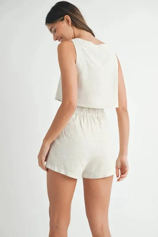 MABLE Sleeveless Crop Top and Shorts Set sold by Gigi Laurent product image thumbnail 4