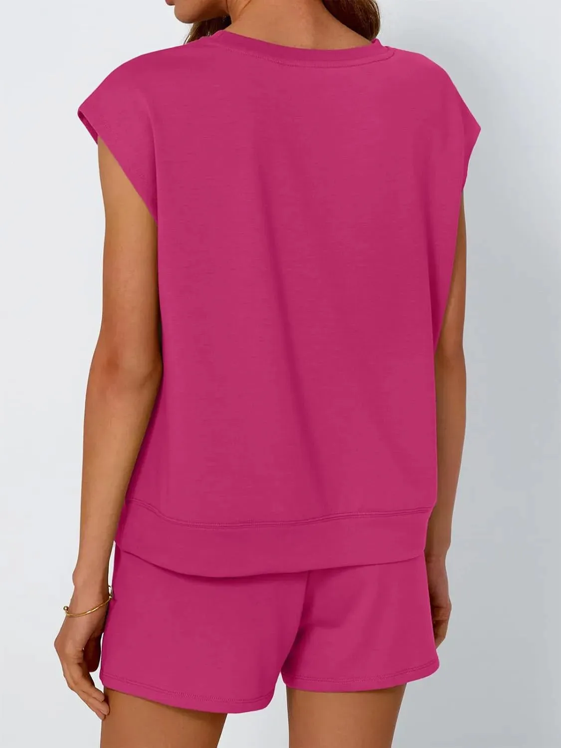 Round Neck Cap Sleeve Top and Shorts Set sold by Gigi Laurent product image thumbnail 5