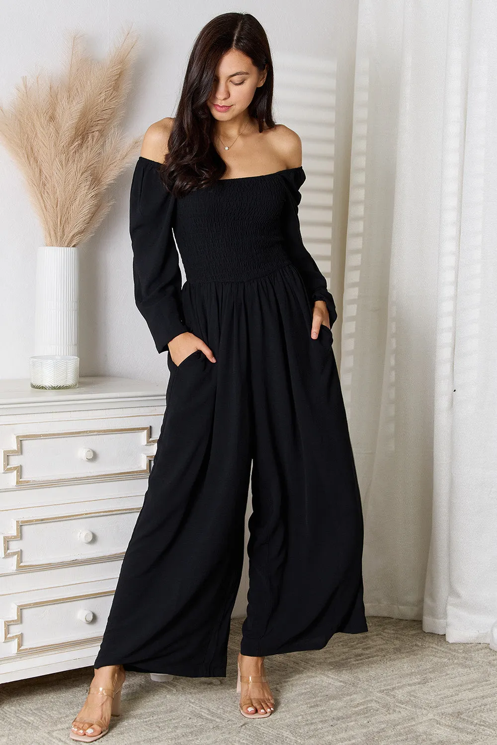 Double Take Square Neck Jumpsuit with Pockets sold by Gigi Laurent product image thumbnail 4