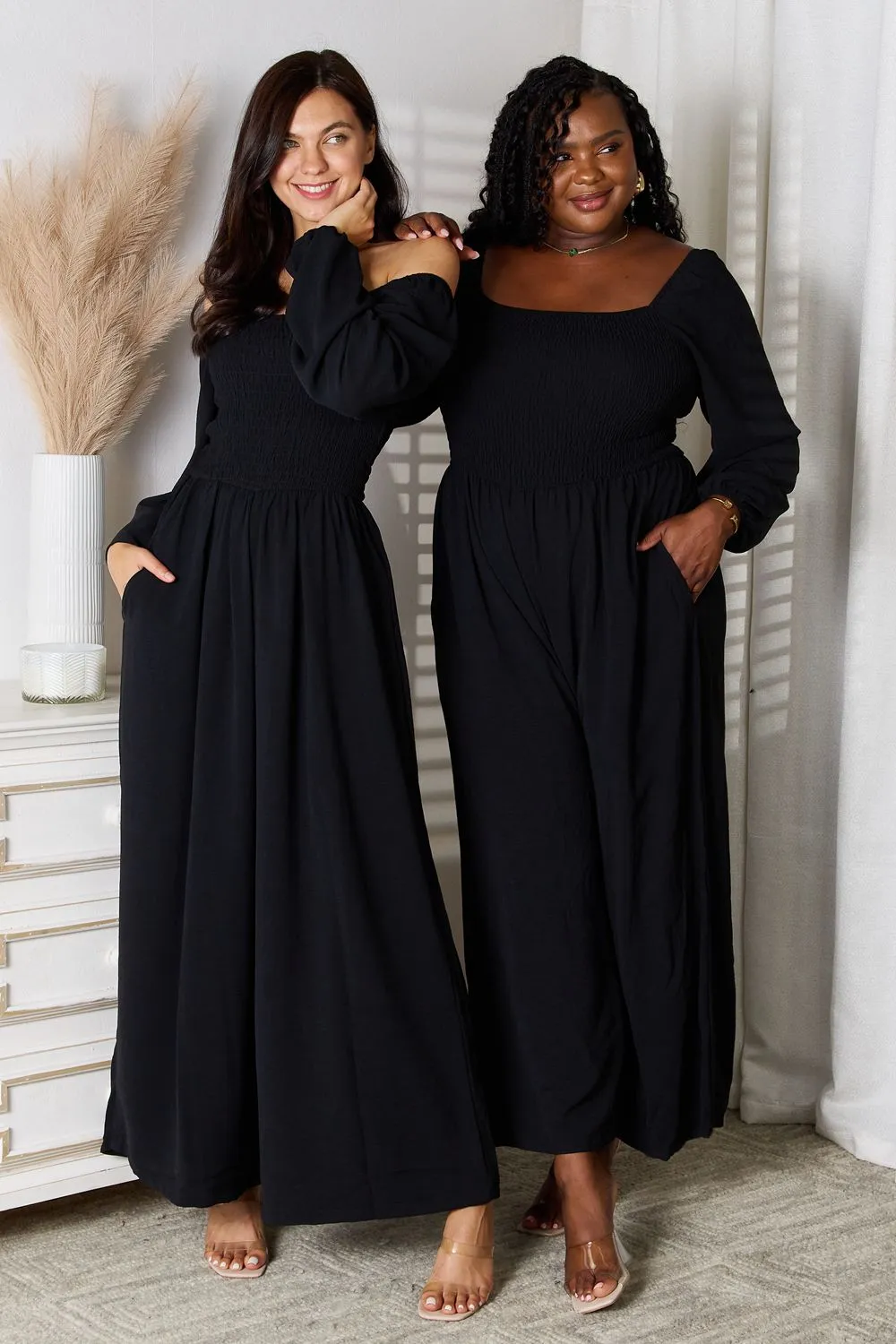 Double Take Square Neck Jumpsuit with Pockets sold by Gigi Laurent
