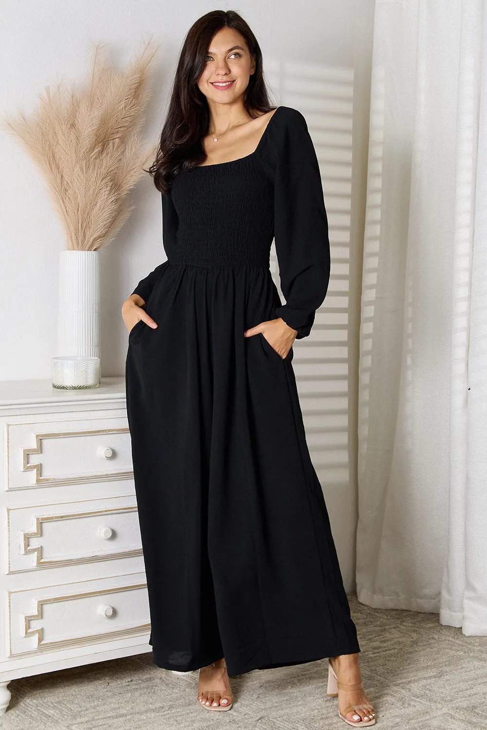 Double Take Square Neck Jumpsuit with Pockets sold by Gigi Laurent product image thumbnail 5