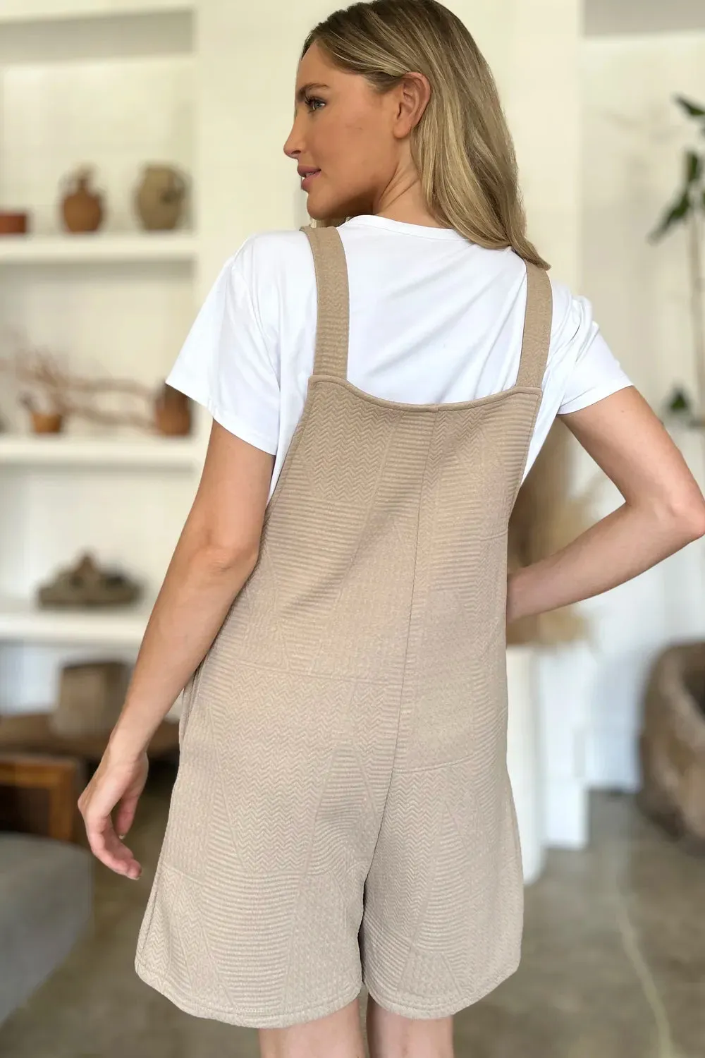Double Take Full Size Texture Sleeveless Romper sold by Gigi Laurent product image thumbnail 3