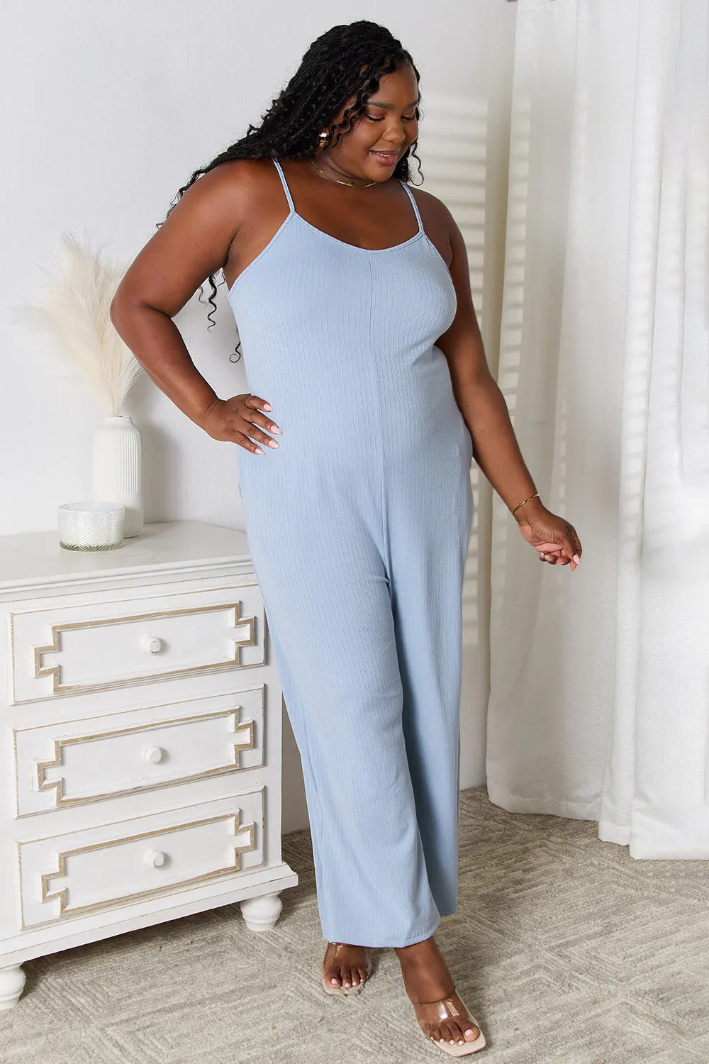 Basic Bae Full Size Spaghetti Strap V-Neck Jumpsuit sold by Gigi Laurent product image thumbnail 4
