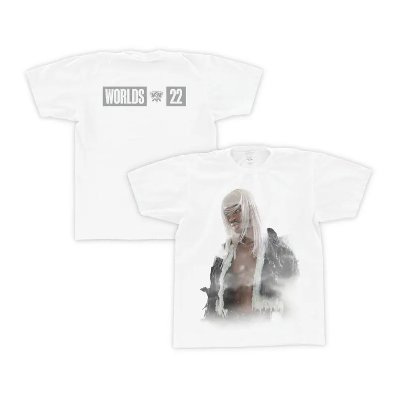 Lil Nas X x League of Legends Worlds 2022 White T-Shirt sold by Lil Nas X