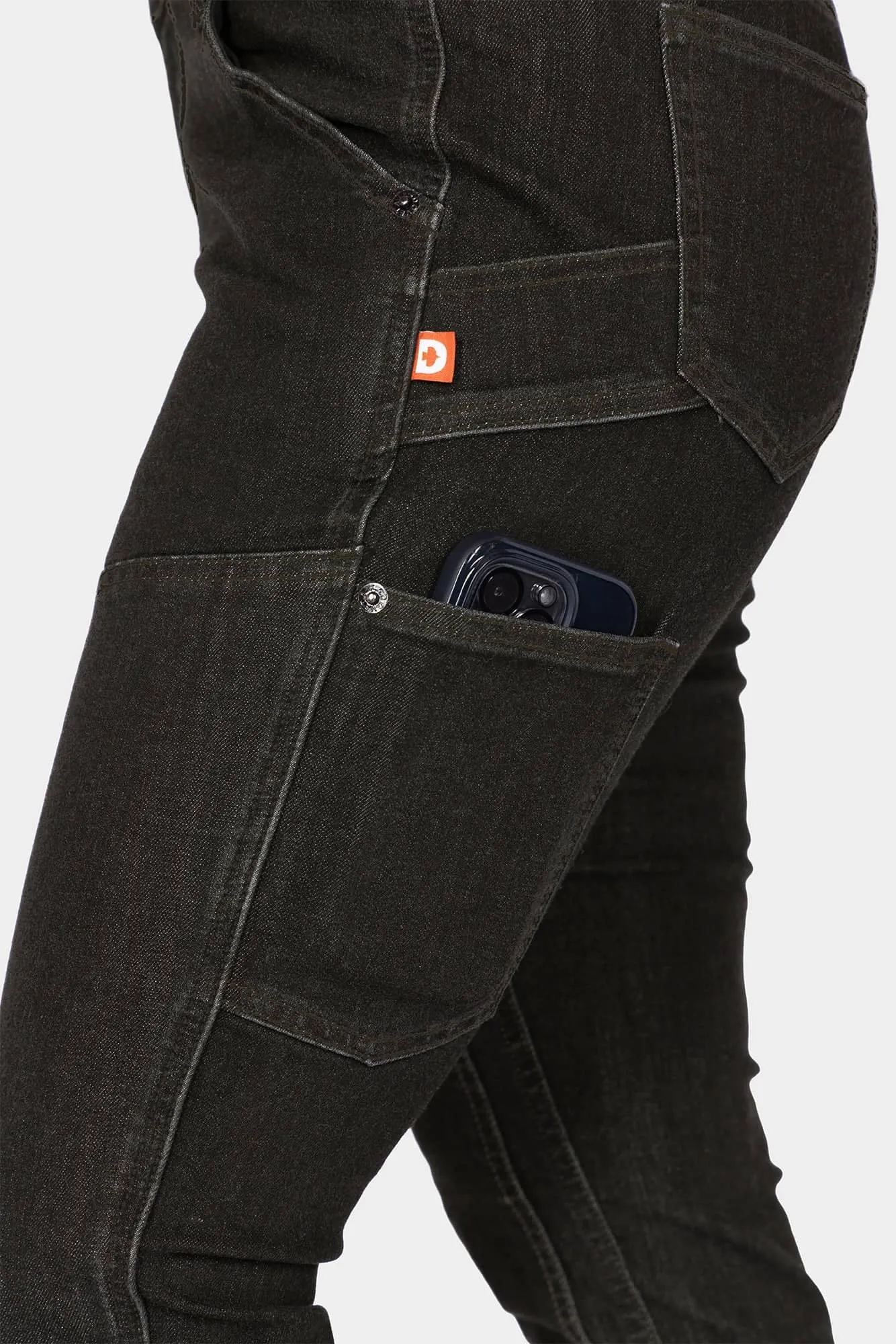 Maven Slim Pant in Heathered Black Graphene sold by Dovetail Workwear product image thumbnail 5