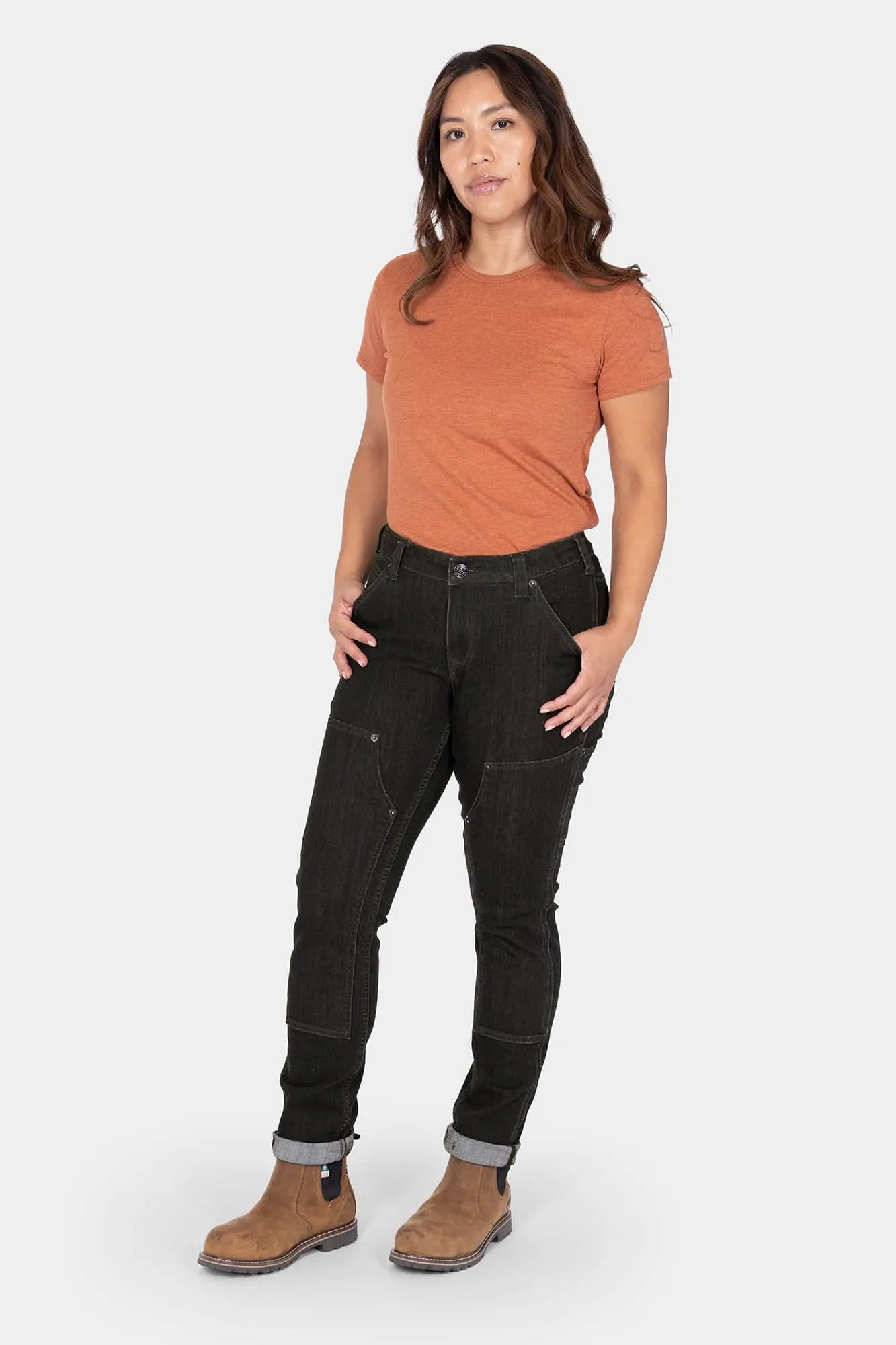 Maven Slim Pant in Heathered Black Graphene sold by Dovetail Workwear product image thumbnail 3