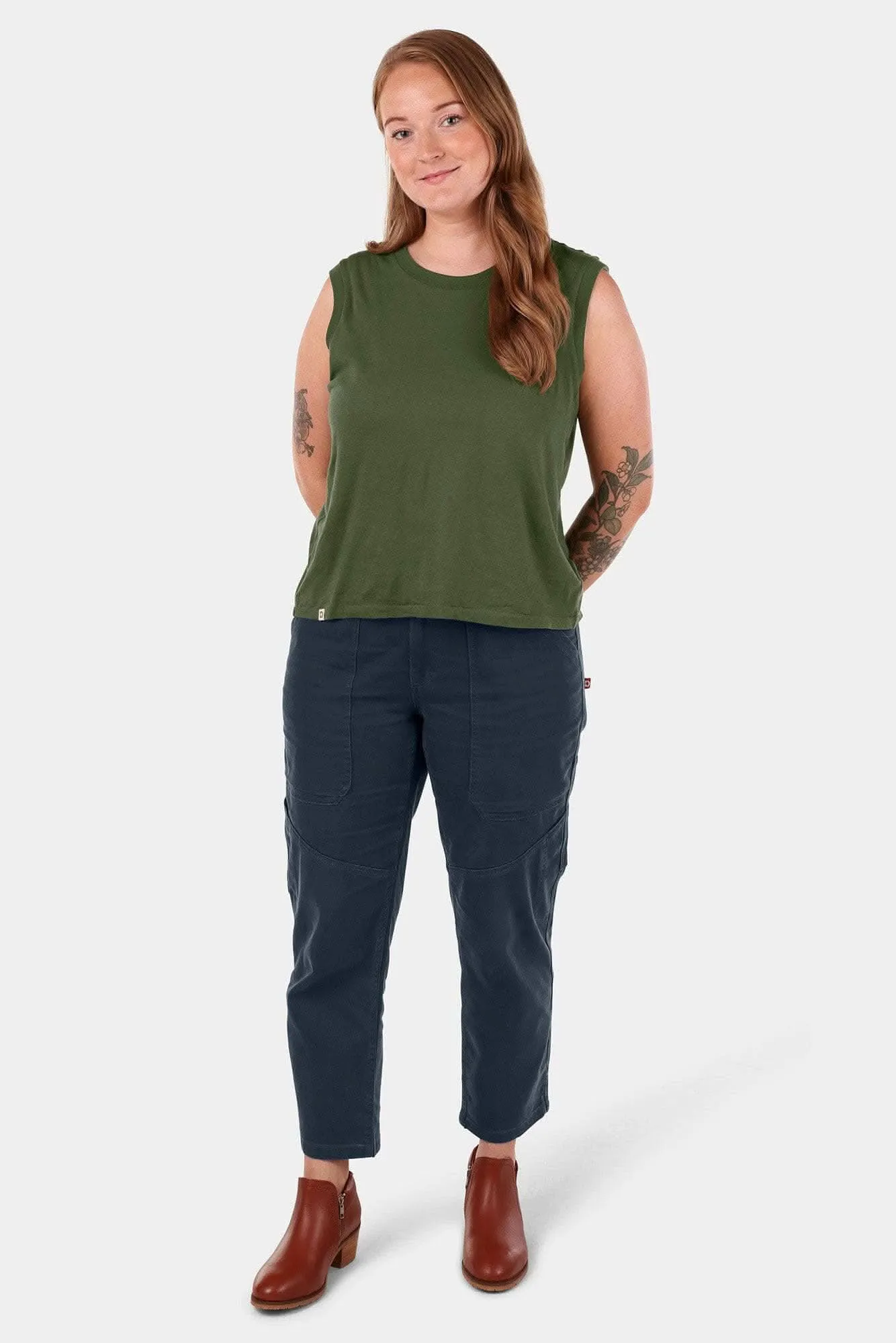 Range Crop Pant in Lightweight Denim sold by Dovetail Workwear product image thumbnail 2