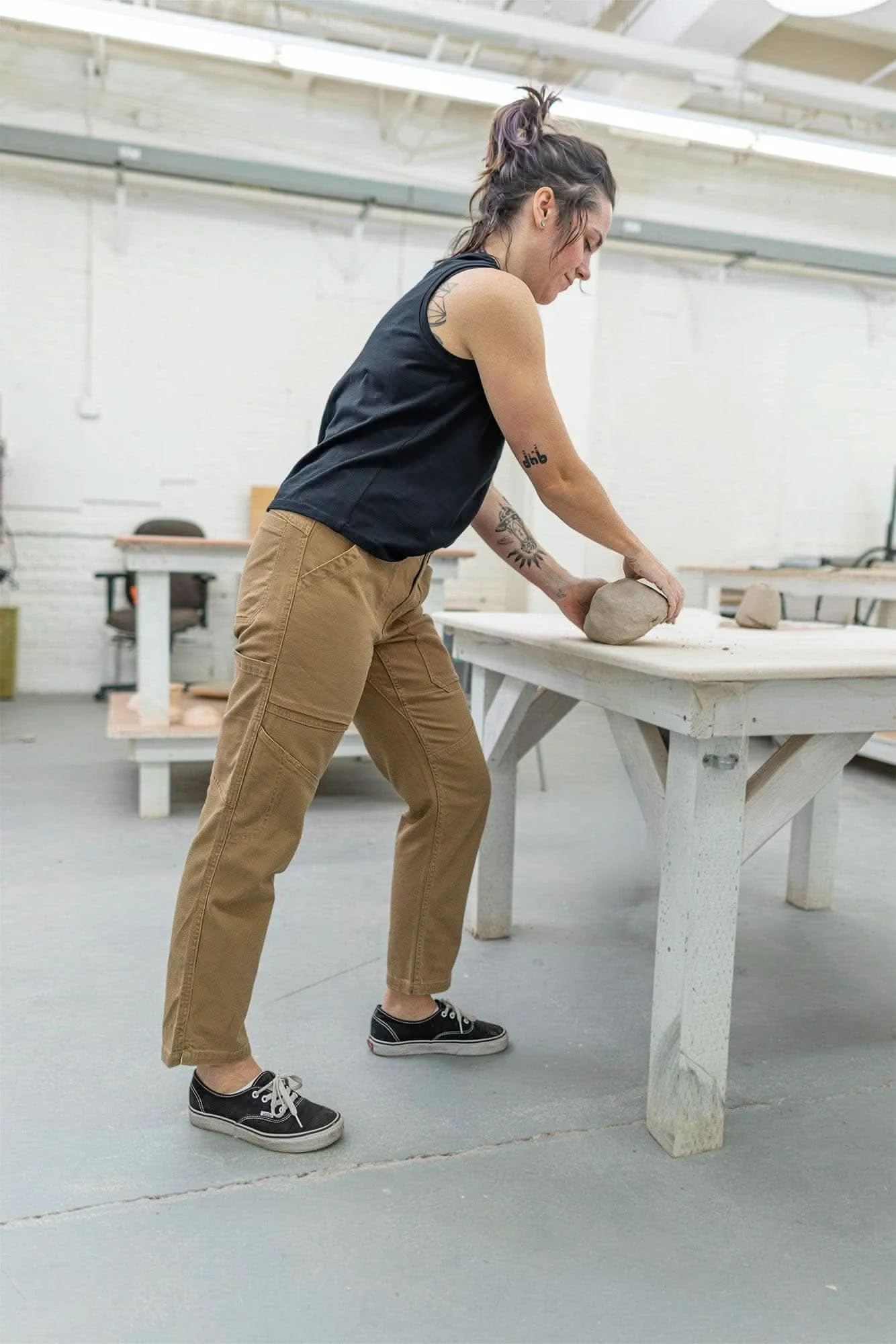 Range Crop Pant in Lightweight Denim sold by Dovetail Workwear product image thumbnail 4