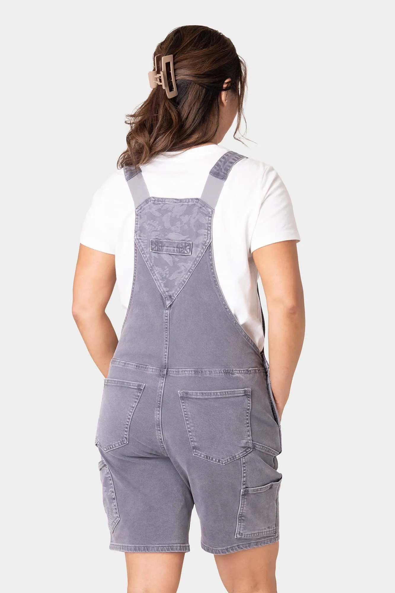 Utility Short Overalls in Driftwood Grey sold by Dovetail Workwear product image thumbnail 2