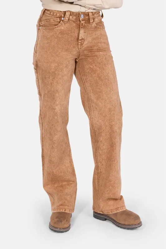 Old School Wide Leg Mineral Wash Jeans made by Dovetail Workwear