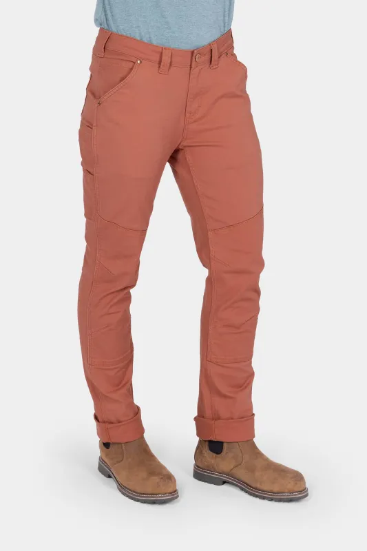 GO TO™ Stretch Canvas Pant in Terracotta made by Dovetail Workwear
