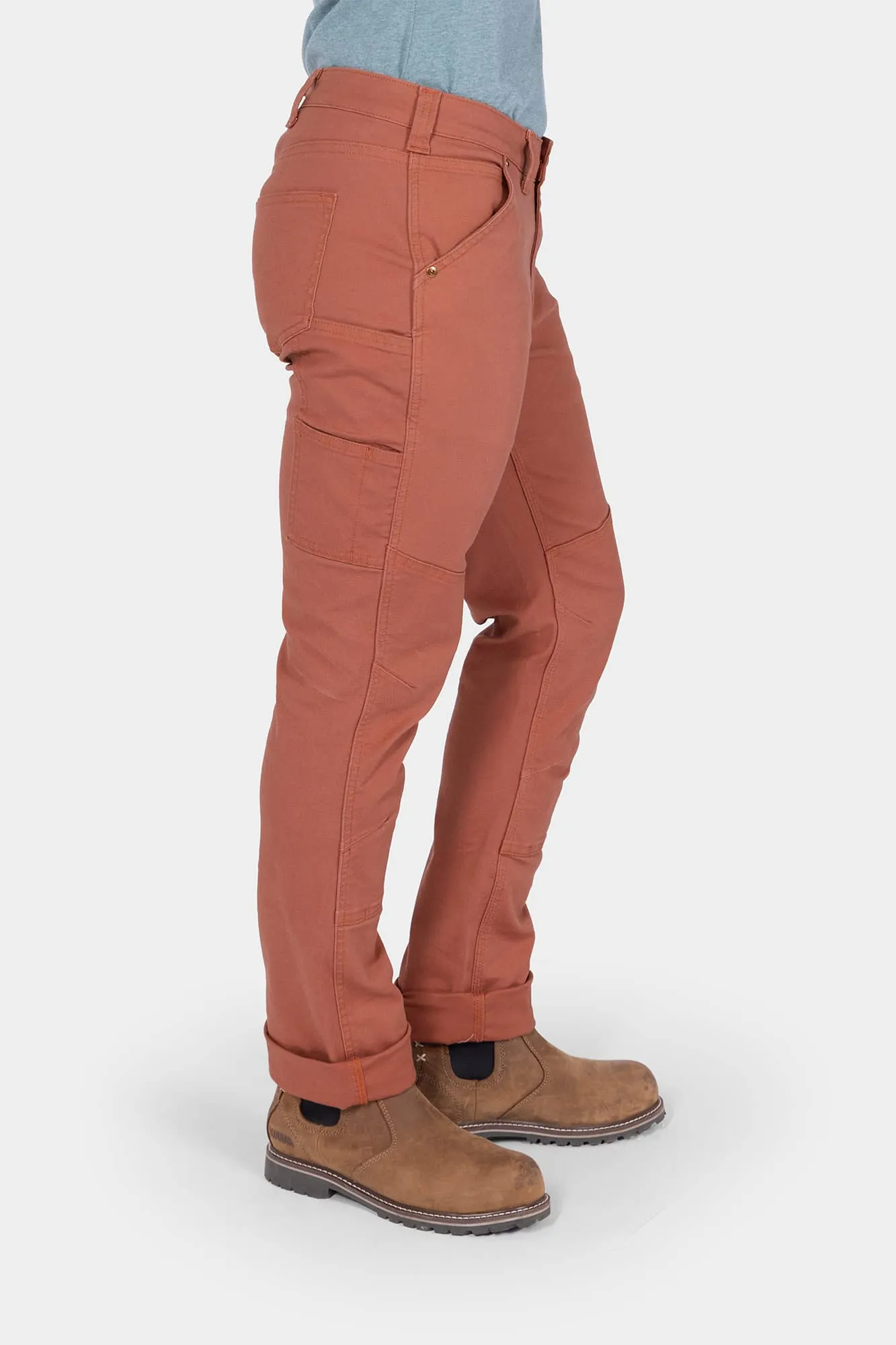 GO TO™ Stretch Canvas Pant in Terracotta sold by Dovetail Workwear product image thumbnail 2