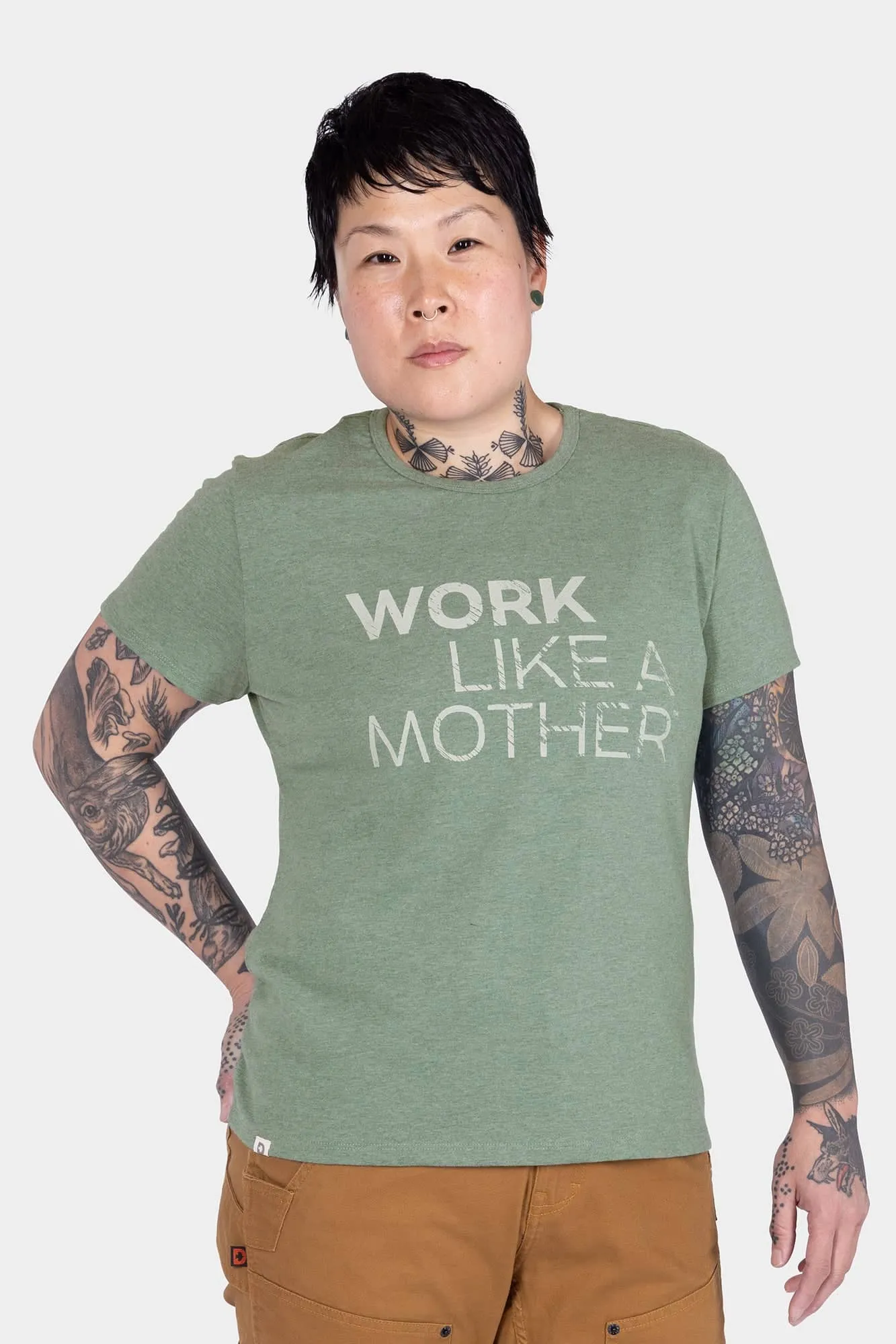 GO TO™ "Work Like a Mother" Graphic Work Tee sold by Dovetail Workwear