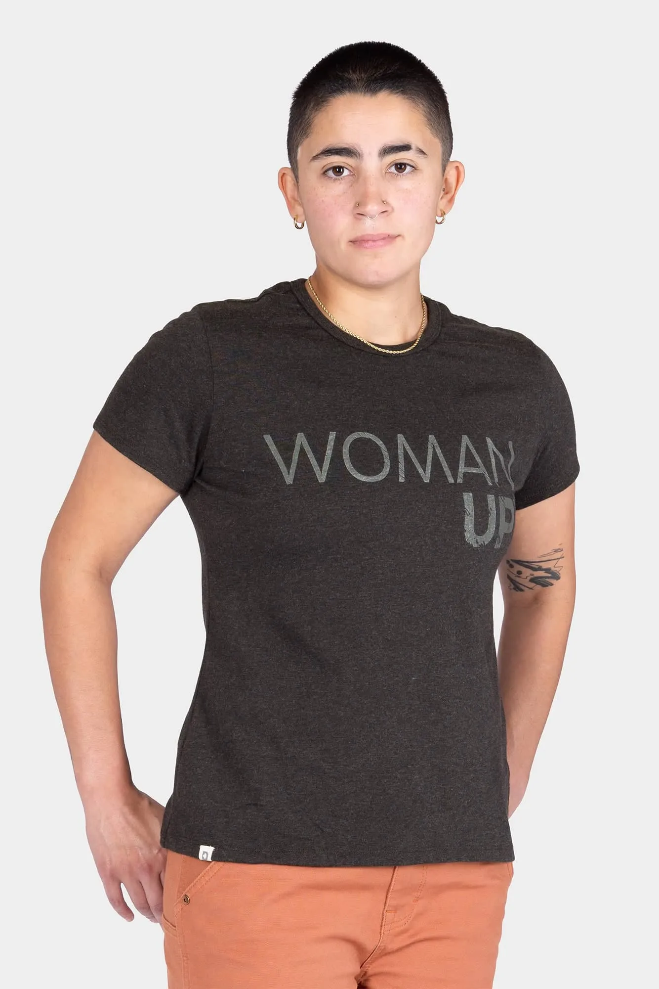 GO TO™ "Woman Up" Graphic Work Tee sold by Dovetail Workwear
