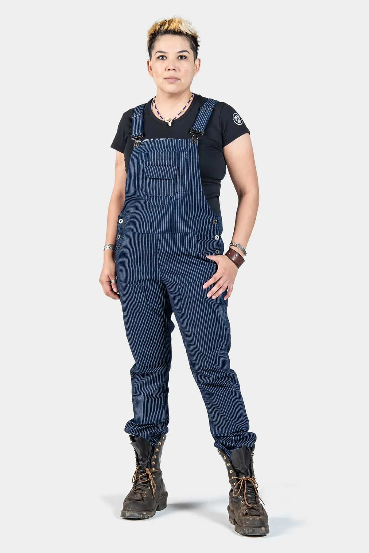 Freshley Overalls in Wabash Stripe sold by Dovetail Workwear