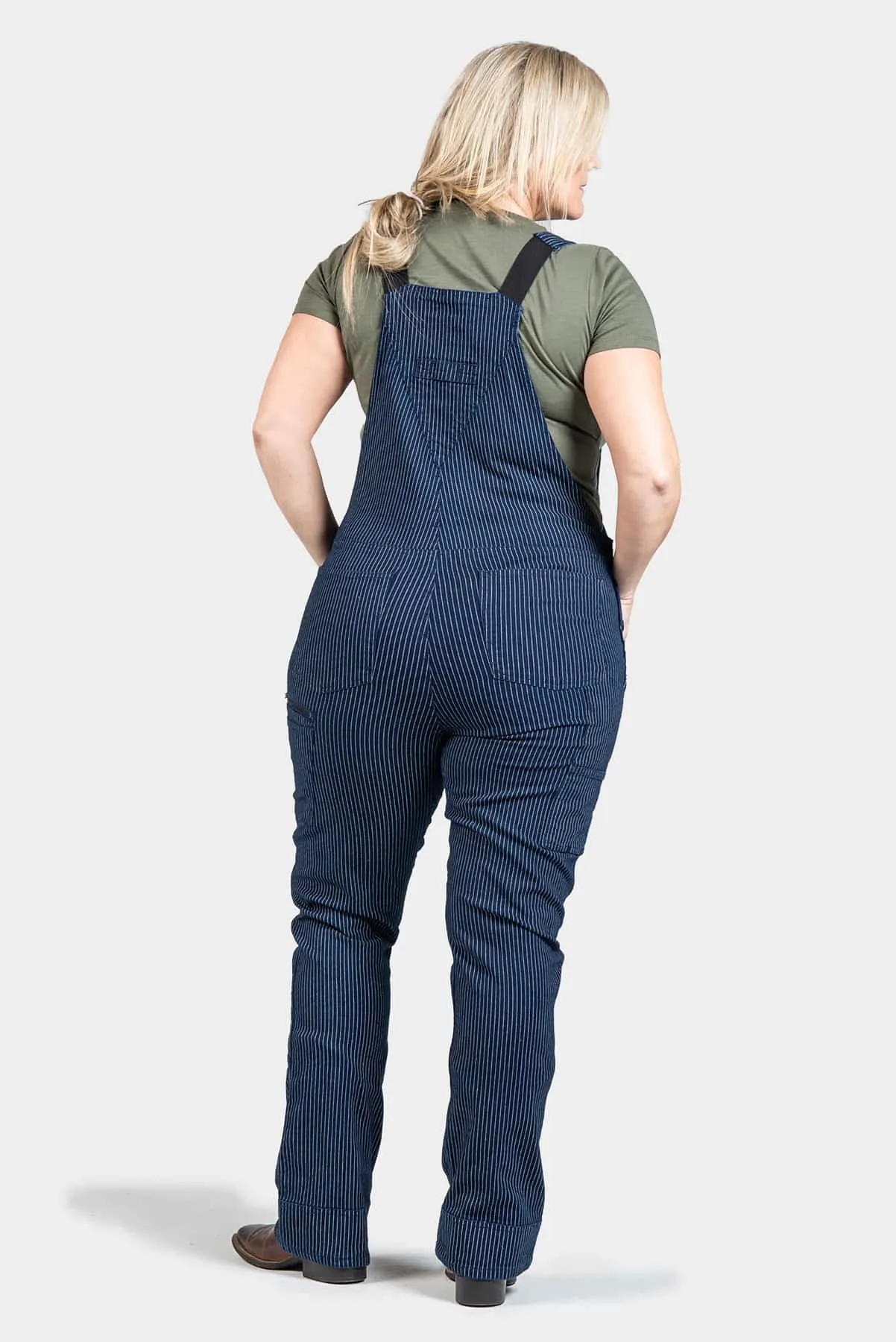 Freshley Overalls in Wabash Stripe sold by Dovetail Workwear product image thumbnail 5