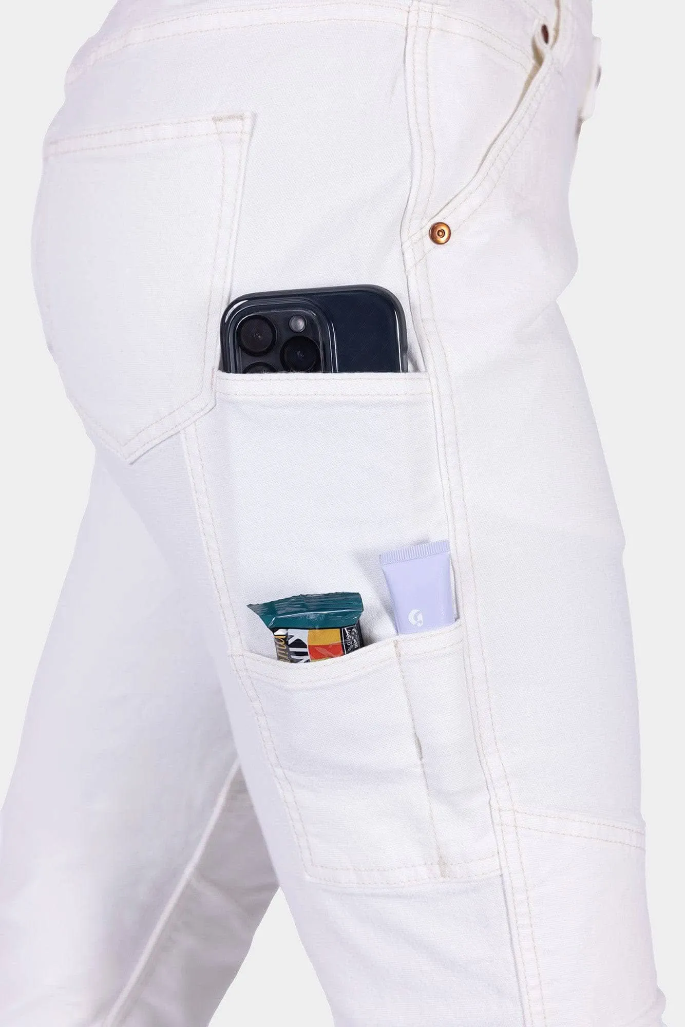 GO TO™ Stretch Canvas Work Pant in Painter's White sold by Dovetail Workwear product image thumbnail 4