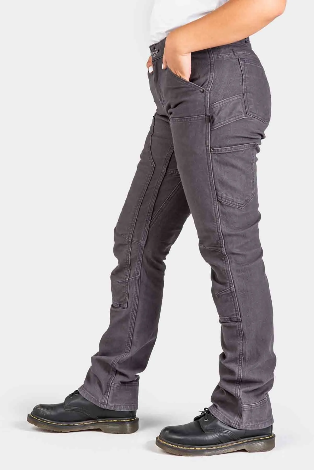 Britt Utility Pants in Dark Grey Canvas sold by Dovetail Workwear product image thumbnail 3