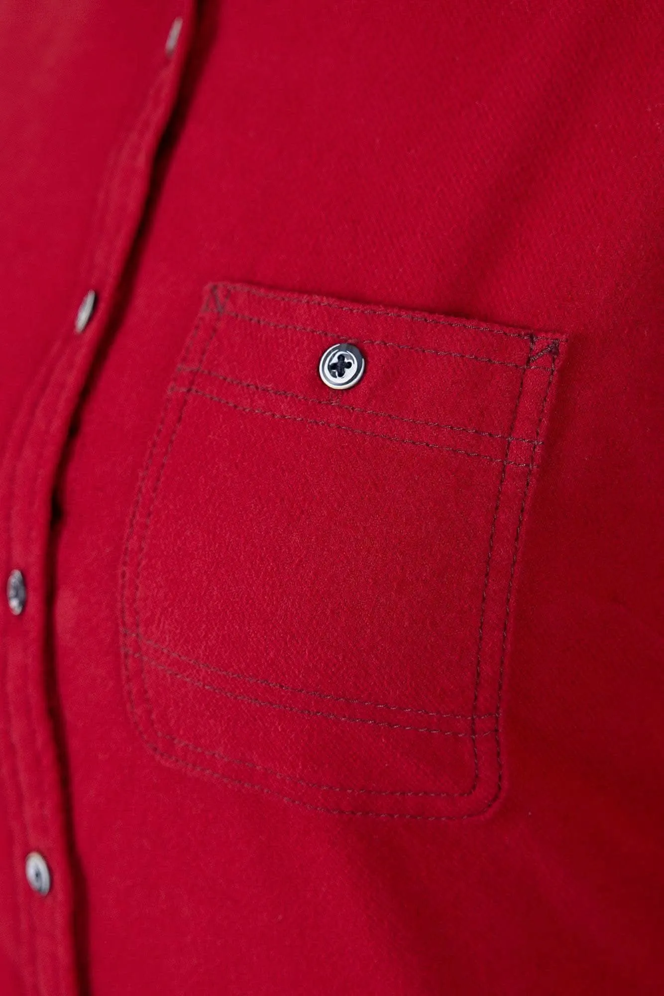 Givens Stretch Chamois Work Shirt in Barn Red sold by Dovetail Workwear product image thumbnail 5