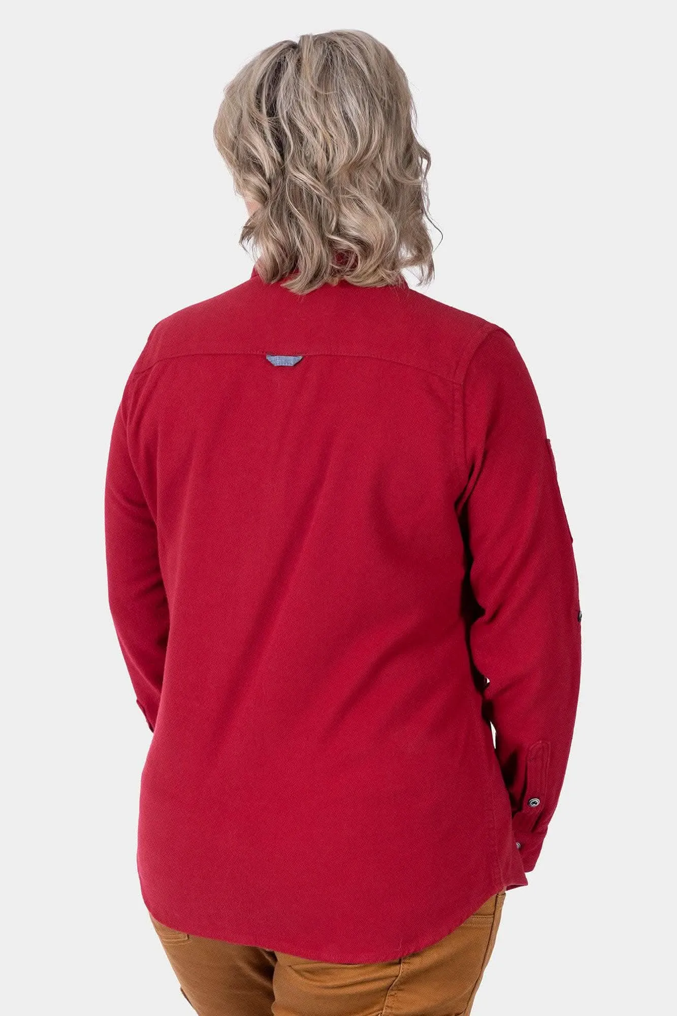 Givens Stretch Chamois Work Shirt in Barn Red sold by Dovetail Workwear product image thumbnail 2