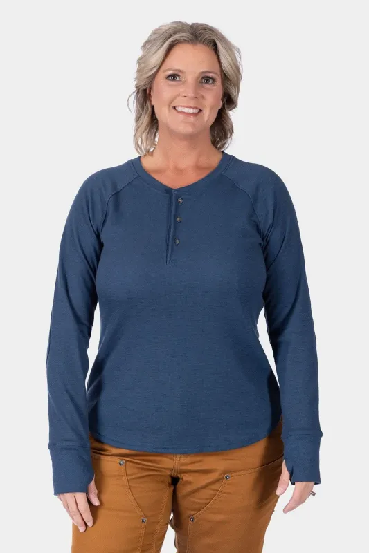 Honed Long Sleeve Thermal Henley made by Dovetail Workwear