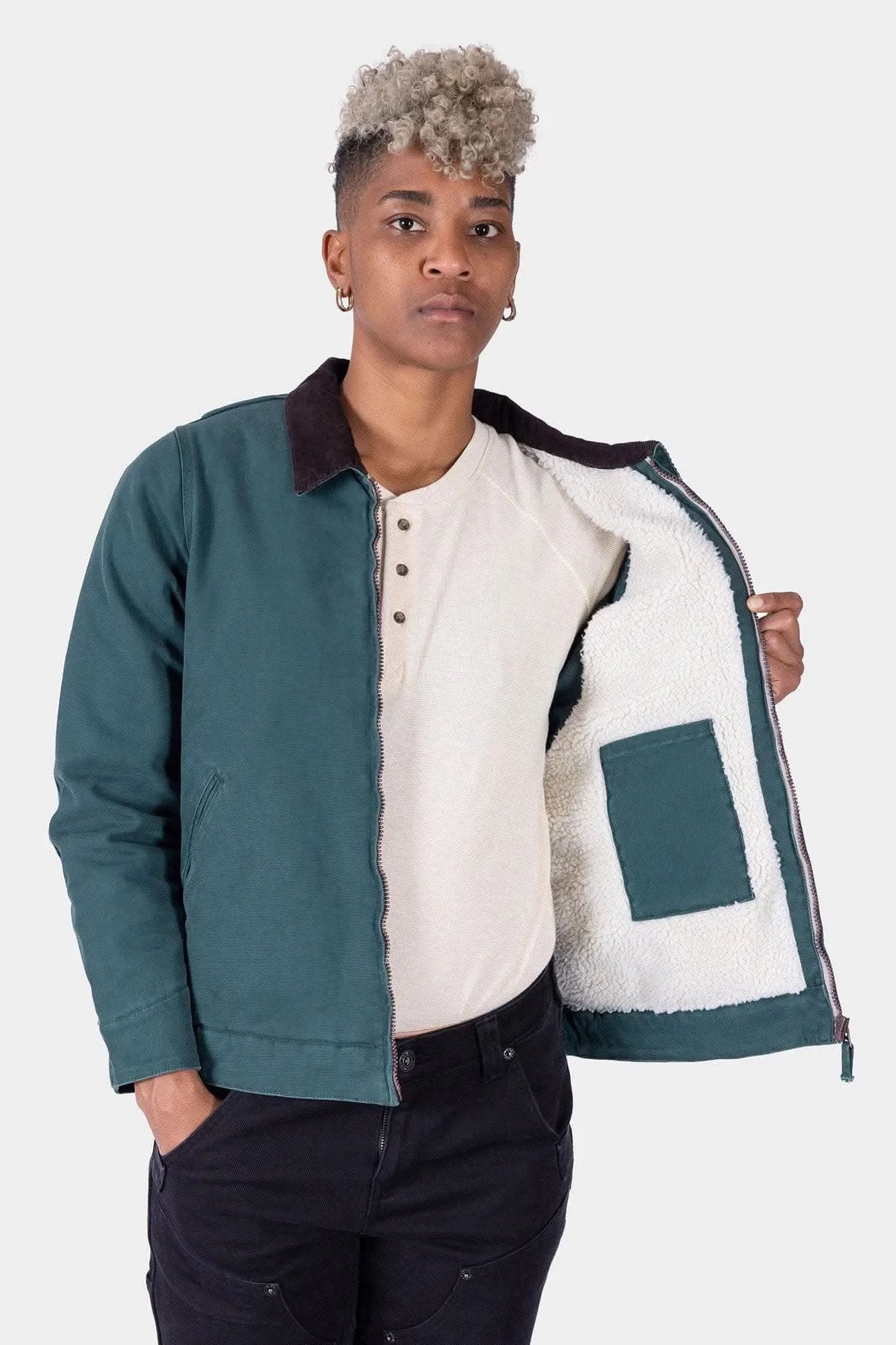 Old School Trucker Canvas Work Jacket sold by Dovetail Workwear product image thumbnail 4