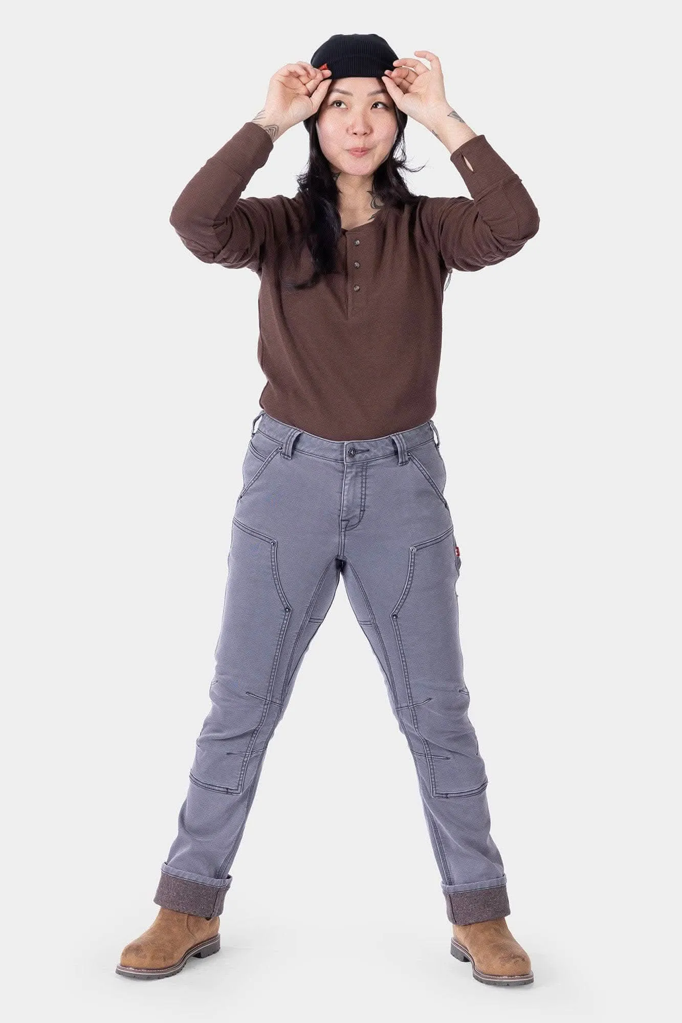 Britt Utility HOTSWAP® Thermal Denim Pant in Grey sold by Dovetail Workwear product image thumbnail 3