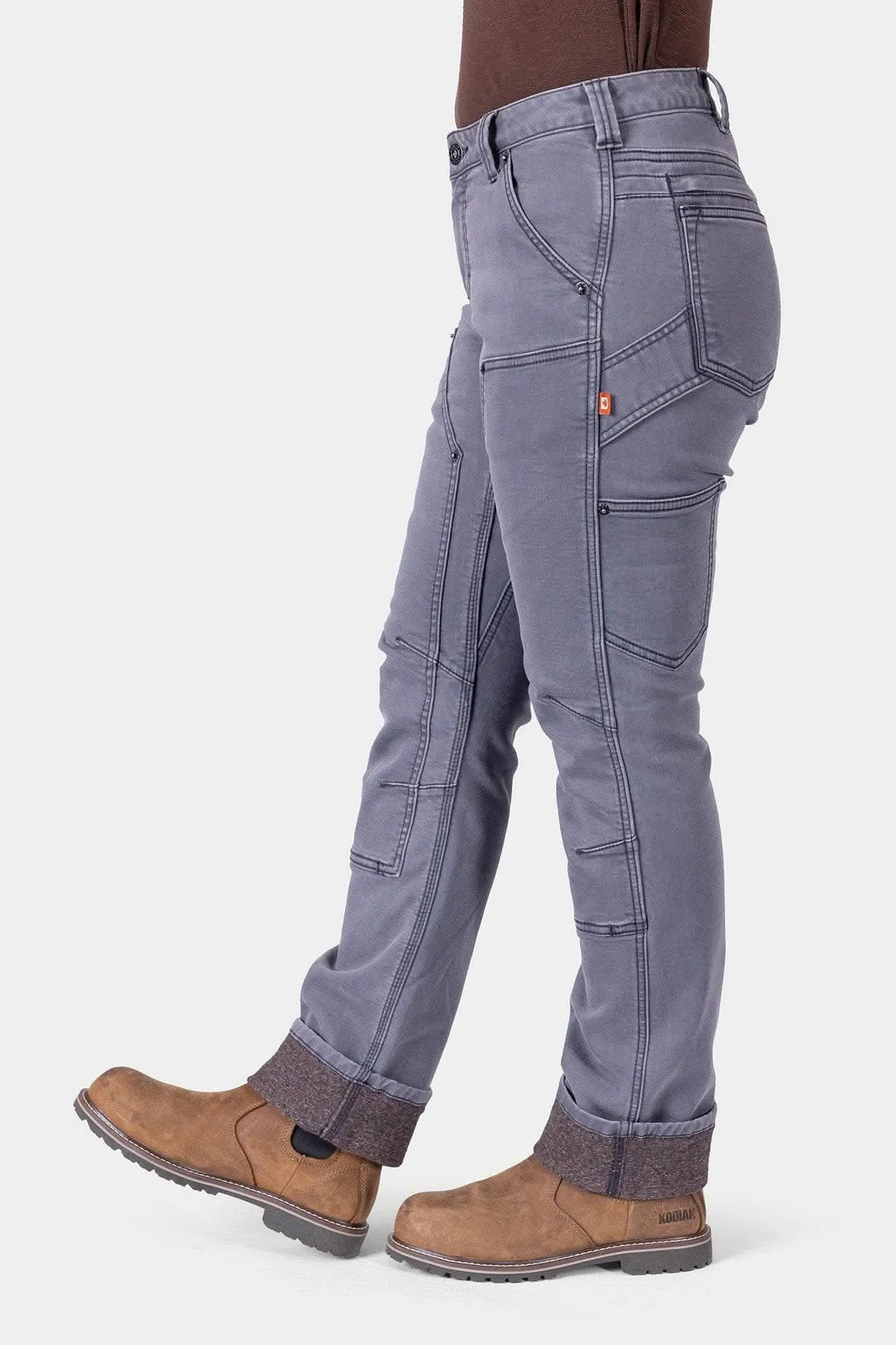 Britt Utility HOTSWAP® Thermal Denim Pant in Grey sold by Dovetail Workwear product image thumbnail 4