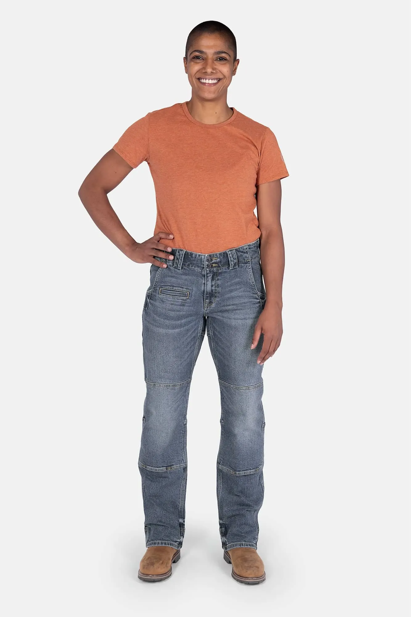 Day Construct Work Pant in Vintage Stretch Denim sold by Dovetail Workwear product image thumbnail 4